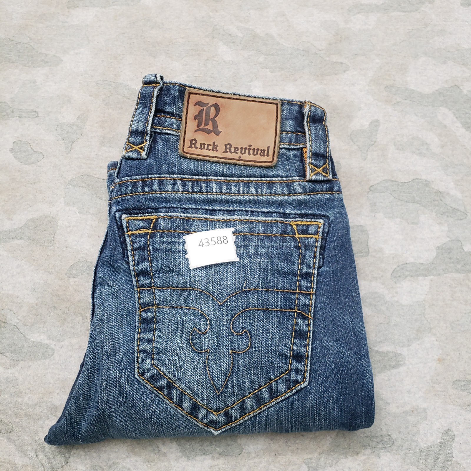 Rock Revival Jeans Mens 29 Blue Pockets Tommy Straight Denim Medium Wash