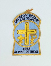 Brooklyn Diocese Boy Scout Alpine Retreat Patch 1968 BSA