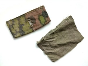 Two original ELITE Waffen camouflage fabric pieces Oak leaf & Italian M29