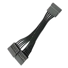 Efficient Power Splitter Cable 15Pin 1 to 2 Multiple Use Power Extension