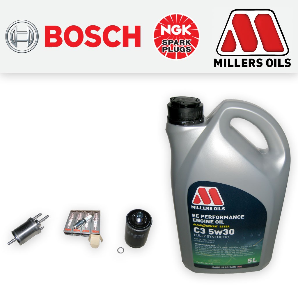 SERVICE KIT for AUDI A3 1.8 TFSI CDAA OIL FUEL FILTERS PLUGS +EE OIL (2008-2013)