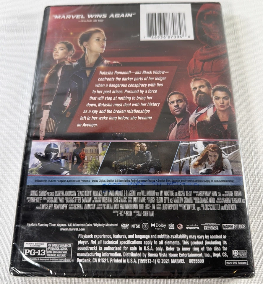 Black Widow (DVD, 2021) Brand New - Image 4 of 4