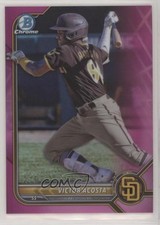 2022 Bowman Chrome Prospects Fuchsia Pink Vapor Refractor Victor Acosta 0c3e