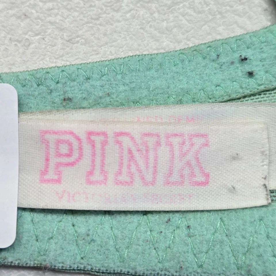 Sujetador ROSA Mujer 36C Verde Menta Camiseta Con Aros Ligeramente Forrado Demi Estrás Foto 3 de 4