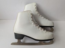 Nijdam White Figure Ice Skates Women's Size EU 39 UK 6 inc Carry Bag Good Con