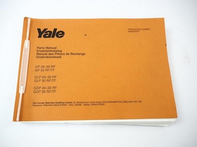Yale GP GLP GDP 20 25 30 RF TF Gabelstapler Parts Catalog Ersatzteilliste
