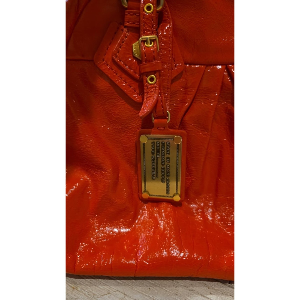 バッグ Marc by Marc Jacobs Classic Q Bag orange Marc Jacobs Classic Q Baby Aidan Satchel Handbag Orange Gold