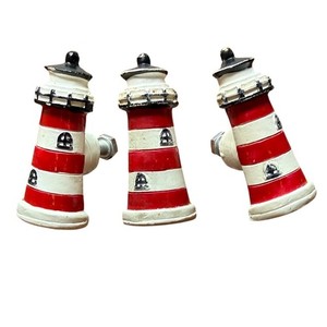 Ravinte Lighthouse Cabinet Knobs Red White Nautical Coastal Drawer Pulls Set 30