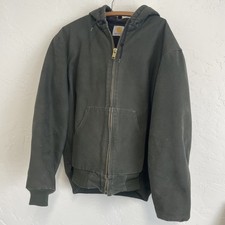 Vintage Carhartt J130 Jacket MOS Hooded Green Men s Size M/L See Measurements