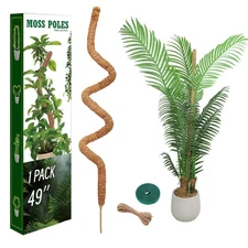 49'' Monstera Plant Support, LveSunny Bendable Moss Pole for Plants Indoor, L...