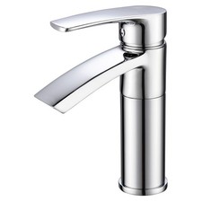 Eisen Home Ariana 7" Single Hole Bathroom Sink Vanity Faucet, Polished Chrome