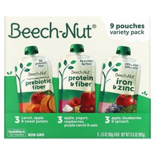 Variety Pack, 12 Months, 9 Pouches, 3.5 oz 99 g Each