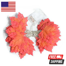 2/3/6M Halloween LED Lights String,Artificial Maple Leaf Lantern Garland,Hallowe