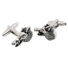 Wild Boar Head Cufflinks Presented in a Personalised Chrome Cufflink Box