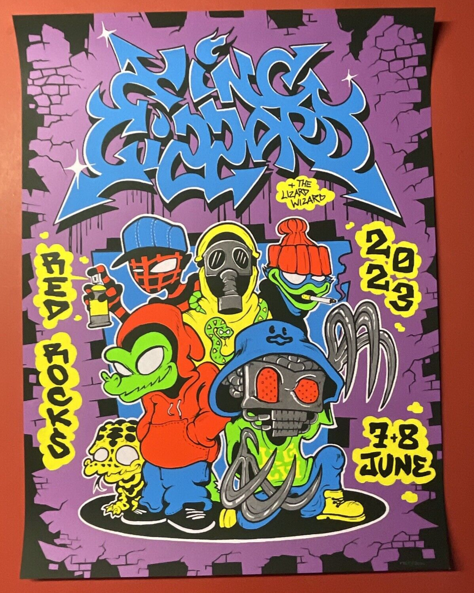 KING GIZZARD AND THE LIZARD WIZARD RED ROCKS POSTER JASON GALEA
