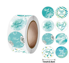 40 THANK YOU FOR YOUR PURCHASE ENVELOPE SEALS LABELS STICKERS 1" ROUND FREE SHIP