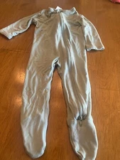 Kyte Baby Zipper Footie Pajamas Bamboo In Sage Green Sz 0-3 Months
