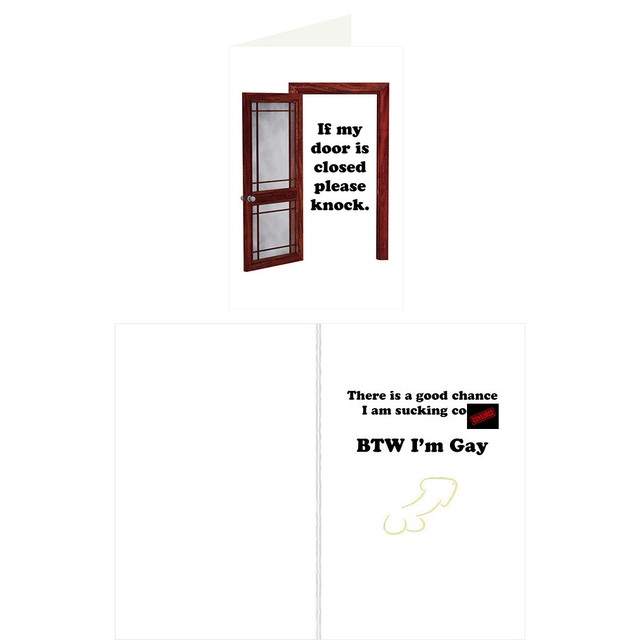 ReCards COMING OUT OF THE CLOSET GAY Greeting Card Funny Adult Humor