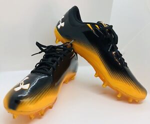 Menâs Under Armour Football Cleats Black And Orange Great Shape Sz 12 Micro | eBay