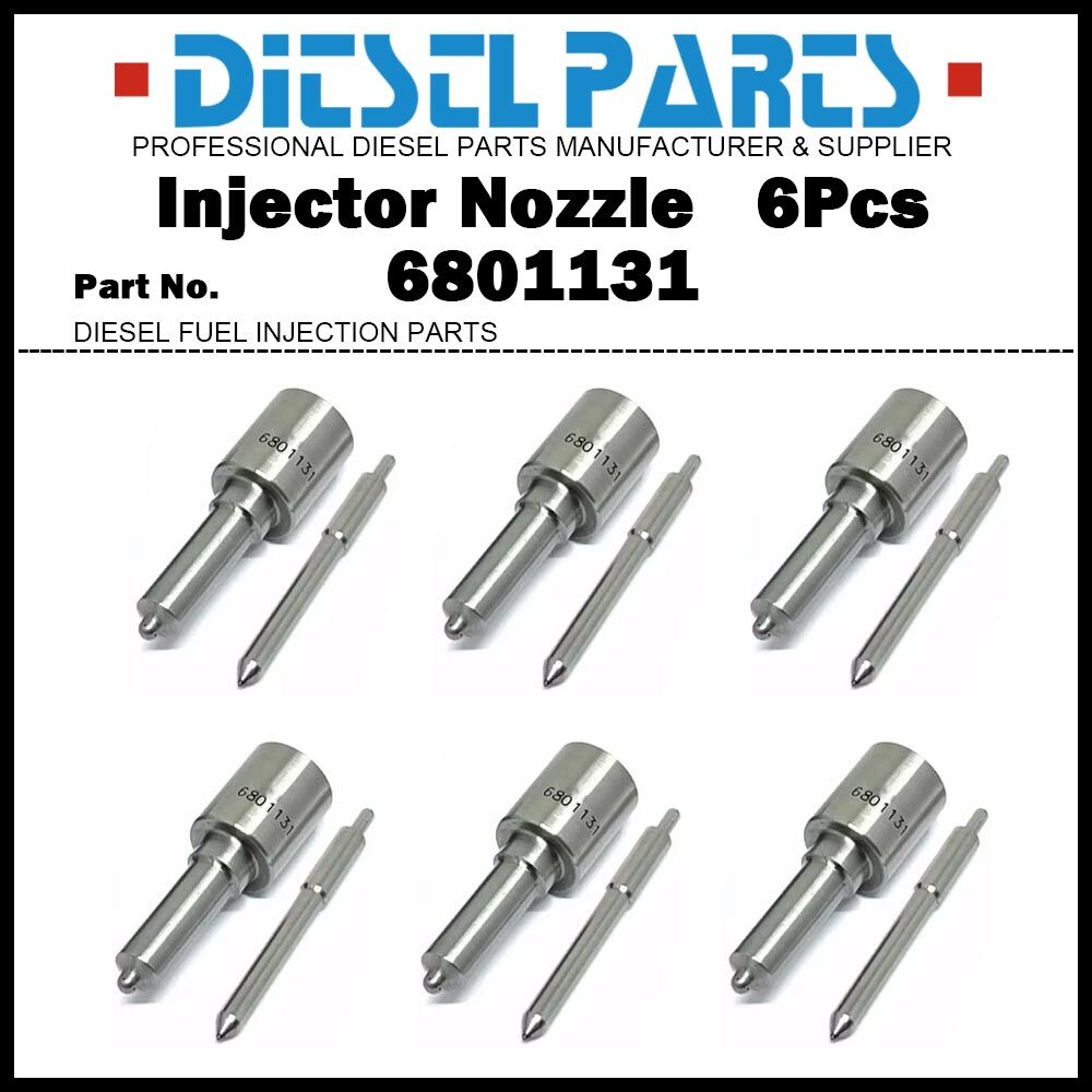 6Pcs Injector Nozzle 6801131 for Case Cummins Engine LJC6760429 