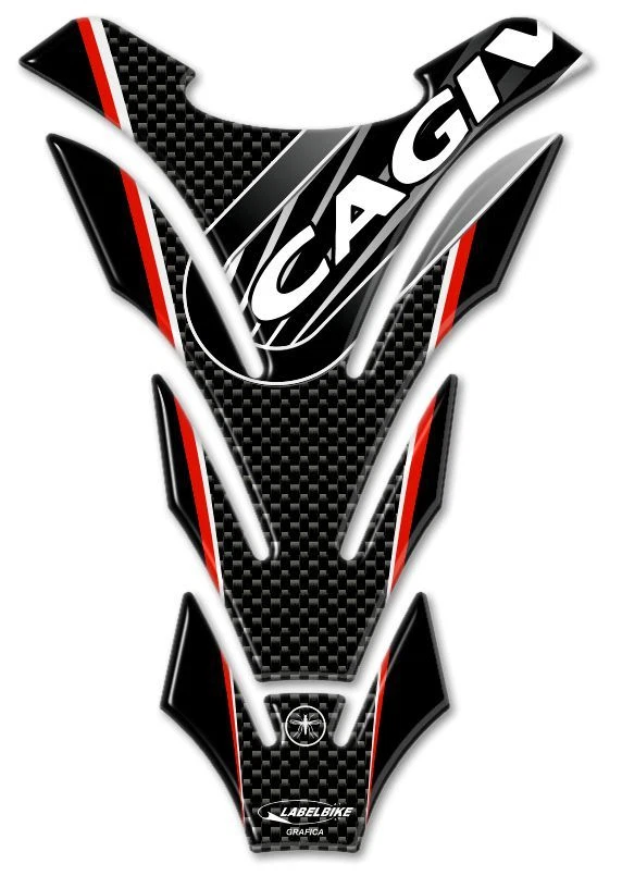 LABELBIKE Paraserbatoio ADESIVO RESINA 3D PROTEZIONE SERBATOIO compatibile per MOTO CAGIVA