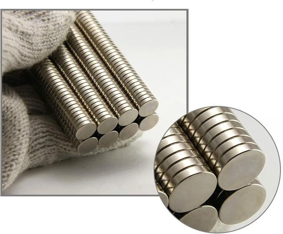 Magnets 100pc Round Disc Magnetic Rare-Earth Neodymium N35 (T 2mm) *(Dia 2-20mm) - image 4 of 4