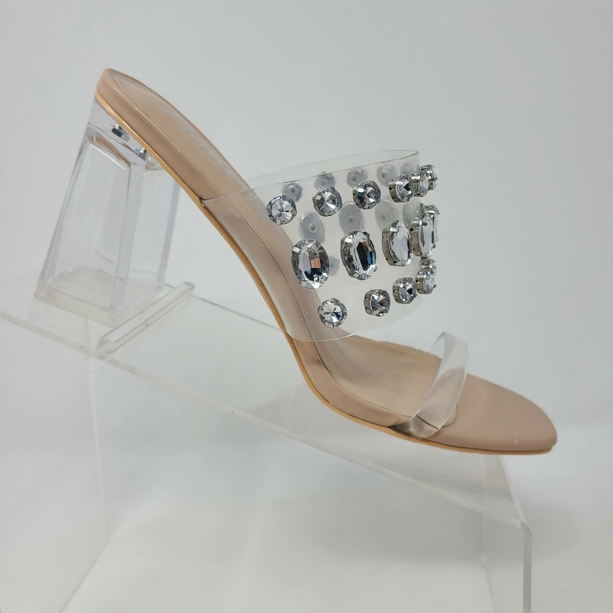 Blush clear hotsell heels