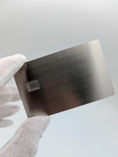 Heavy Stainless Steel ATM Card w/magnetic strip on silver brushed 