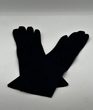 Vintage 1960's French Gant Madeleine Soft Black Cotton Gloves Size 6