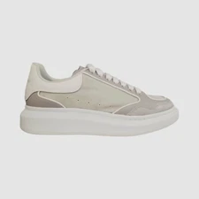Alexander Mcqueen Men's Gray Oversized Lace-up Leather Sneakers Shoes Size 44E