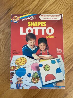 Shapes Lotto Plus- A Beginner's Picture Matching Game- Ages 3-7 (Complete)
