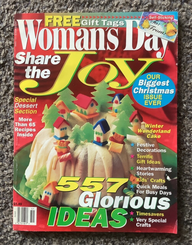 Woman's Day magazine, December 17, 1996-“Winnie the Pooh Christmas”-A