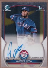 2023 Bowman Chrome Prospect Autographs #CPAAM Andres Mesa AUTO - Texas Rangers
