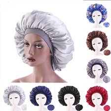 Extra Large Long Hair Care Satin Bonnet Cap Head Wrap Cover Night Sleep Hats