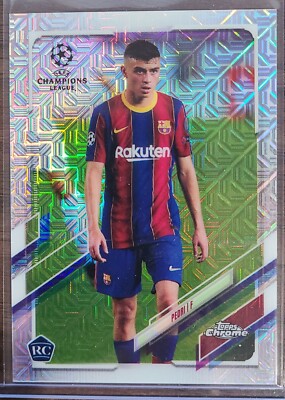 PEDRI 2020-21 TOPPS CHROME UEFA JAPAN MOJO REFRACTOR RC PARALLEL