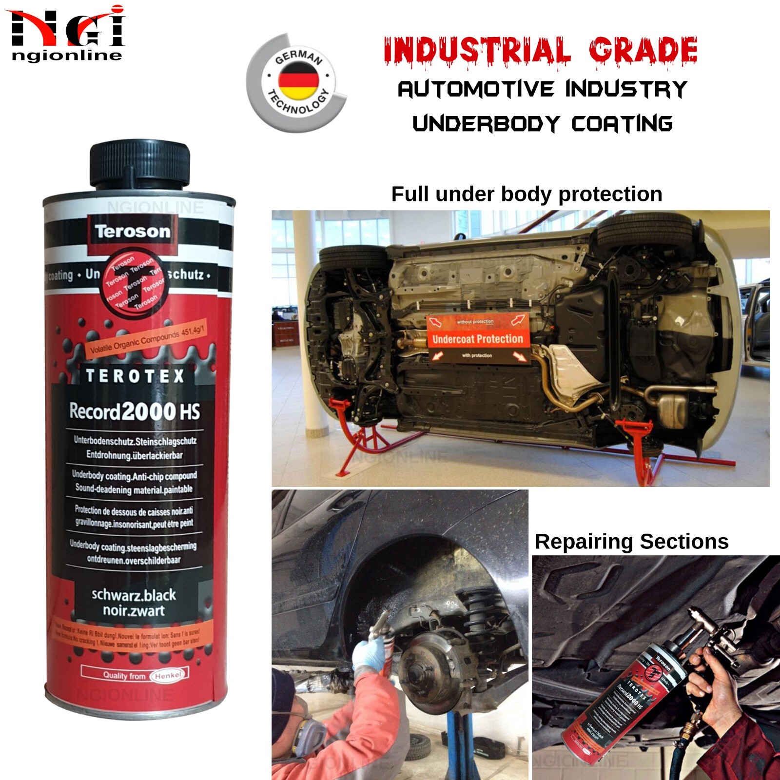 CAR BODY PANEL BEATER REPAIR UNDERBODY PROTECTION COATING SOUND