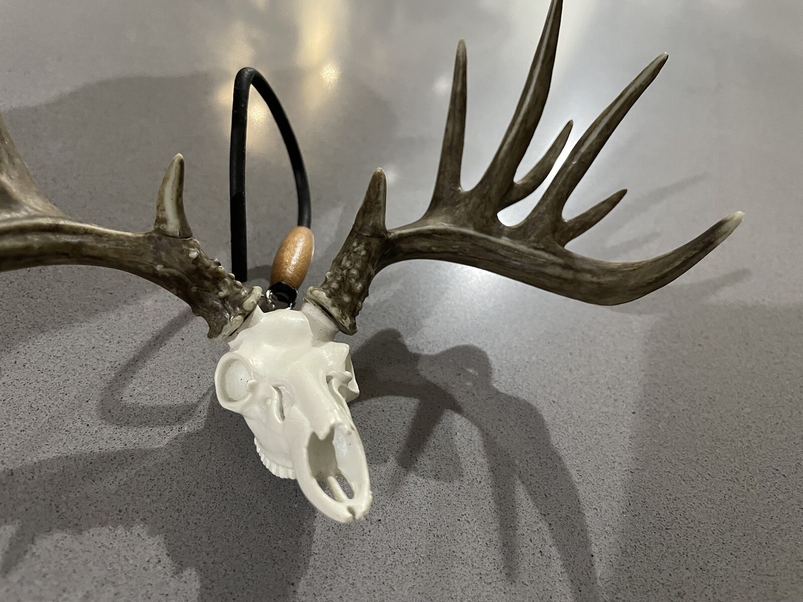 Shedz Whitetail Deer Skull Antlers Figurine Rearview Car Mirror Hanger