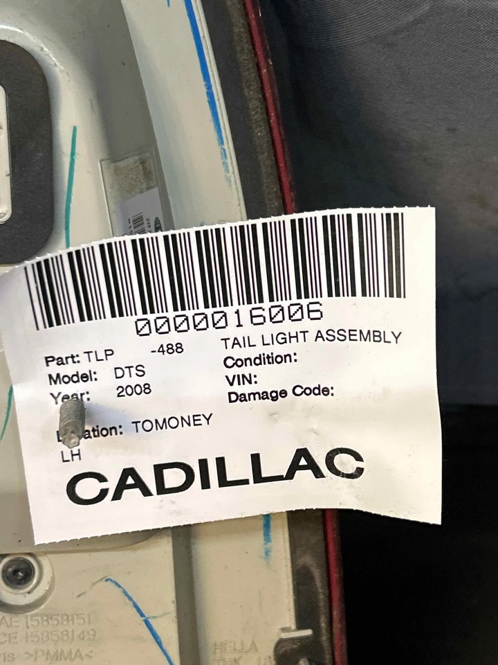Fits 2006-11 CADILLAC DTS Left Tail LIght OEM:15858151 - Image 4 of 4