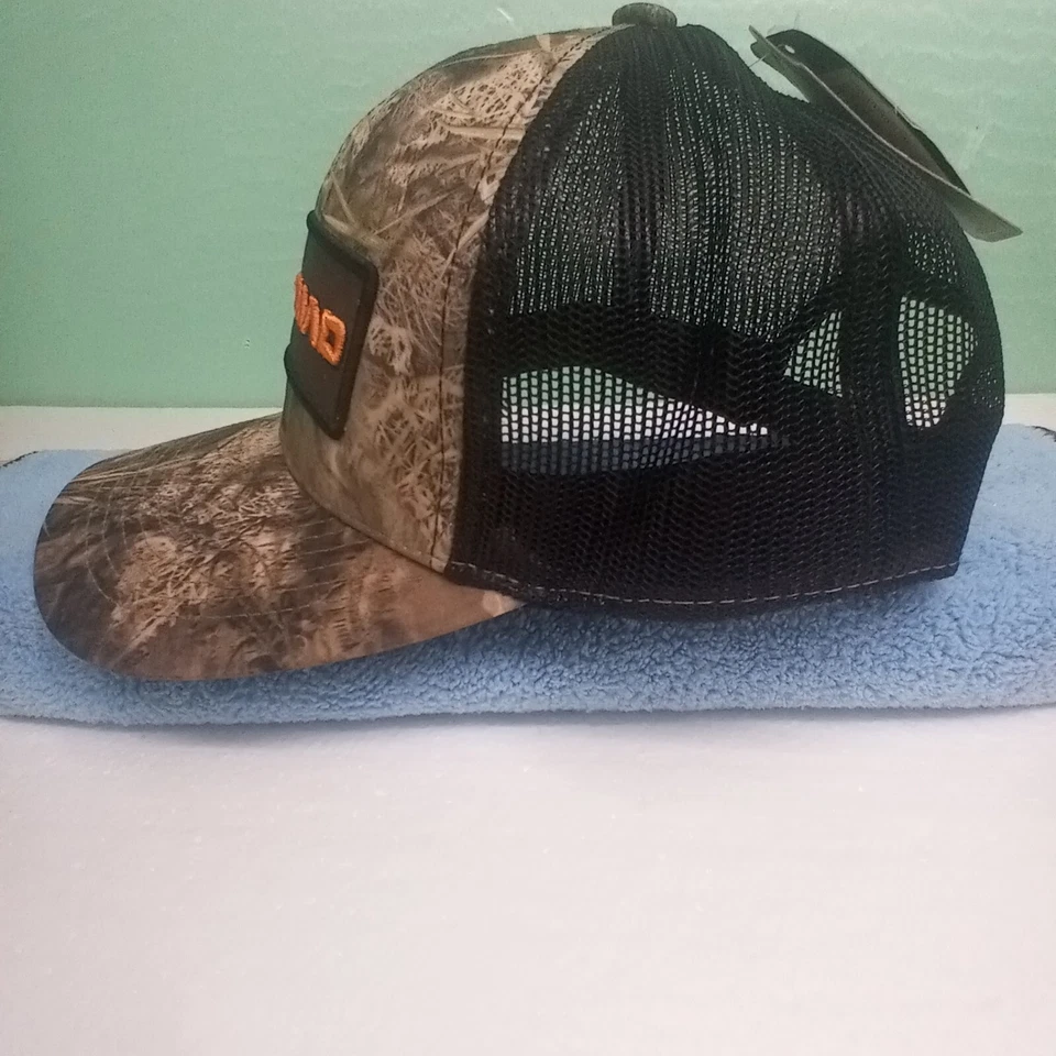 Nomad Mossy Oak Camo Snapback Hunting Baseball Cap Half Mesh NWT - Image 2 of 4