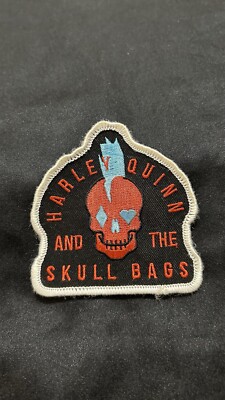 DC COMICS HARLEY QUINN AND THE SKULL BAGS IRON ON PATCH 3 