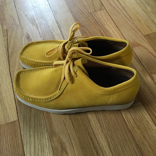 Padmore & Barnes Gold Suede Wallaby Shoes p205 Portugal Vibram Morflex Moc 9 - Picture 1 of 21