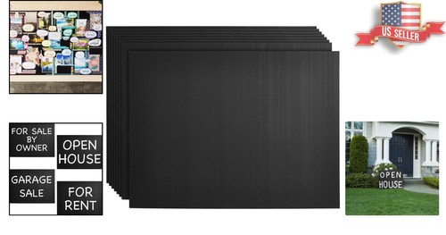 Customizable 8-Pack Black Plastic Sheets 18x24 for Celebrations & Sales - Picture 2 of 10