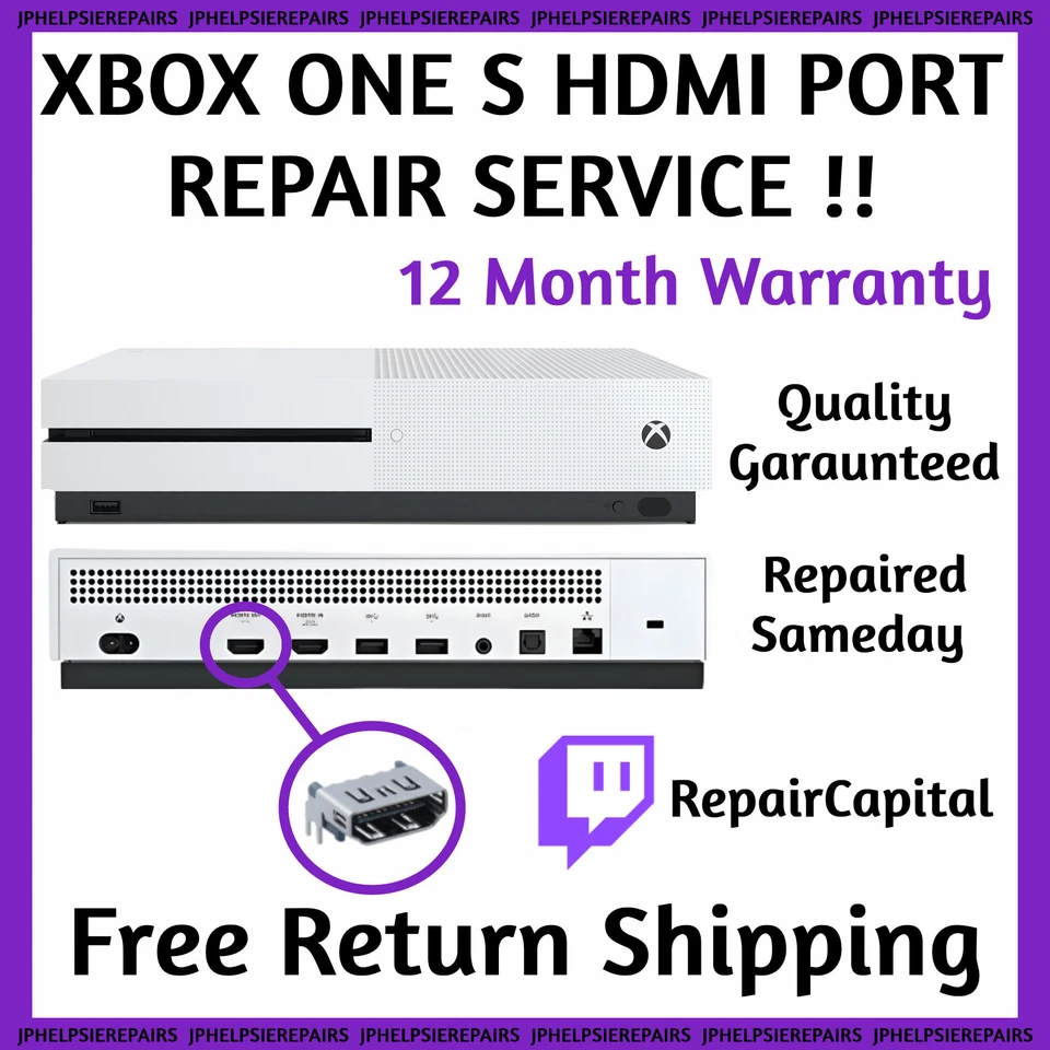 MICROSOFT XBOX ONE S Xbox One S HDMI Port Repair Replacement Professional Service -Quality Guaranteed