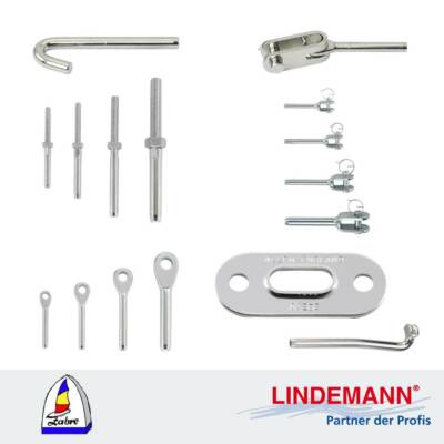 Walzterminal 2mm, 2,5mm, 3mm, 4mm, 5mm, Draht ,Gabel / Auge / Gewinde / T/Harken
