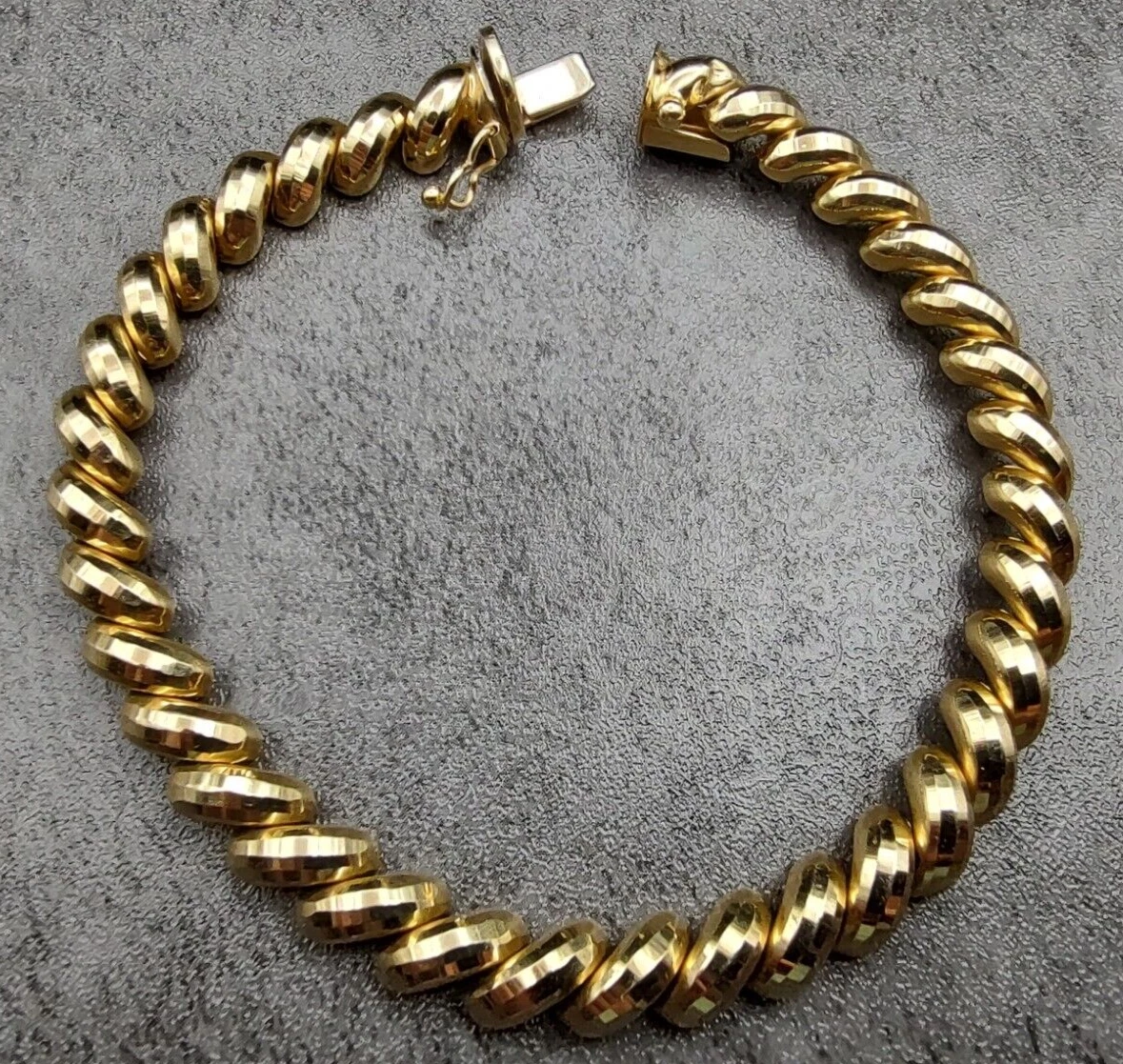 14.5g Estate 14K Yellow Gold Peruvian Macaroni San Marco 8