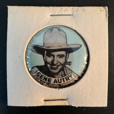 Gene Autry - Button Pin Back - 1940's Singing Cowboy Film Star - EX