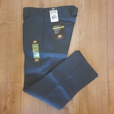 Dickies 873 Slim Straight Workwear Work Pants Chino Trousers 30W/32L Grey
