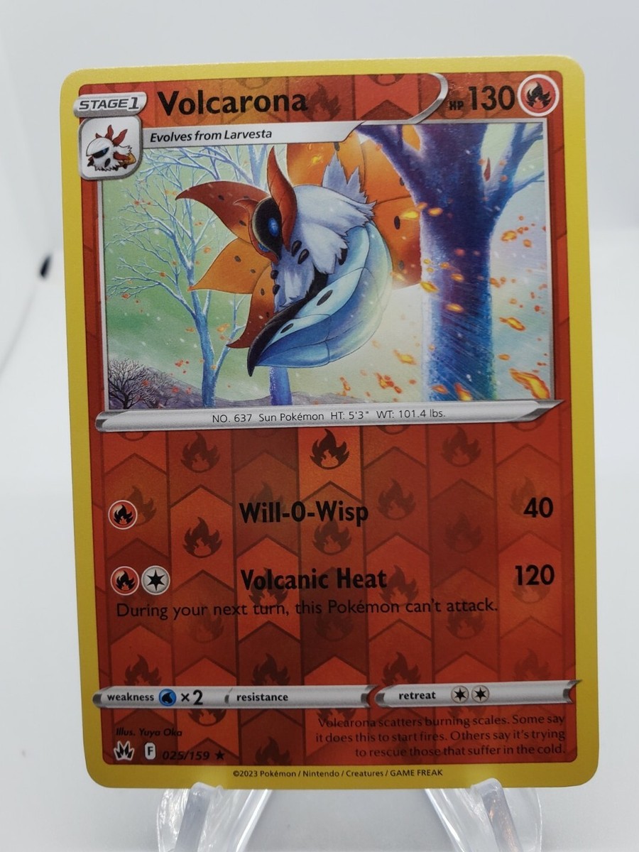 Volcarona Pokémon TCG Crown Zenith 025/159 Reverse Holo Rare NM | eBay