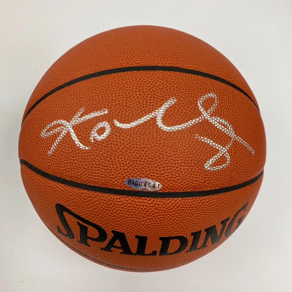 Kobe Bryant Signed Spalding Official Game Basketball Silver Ink Upper Deck UDA - Image 2 of 4