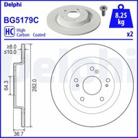 Delphi 2X Bremsscheiben Hinten Voll Beschichtet FüR Honda E